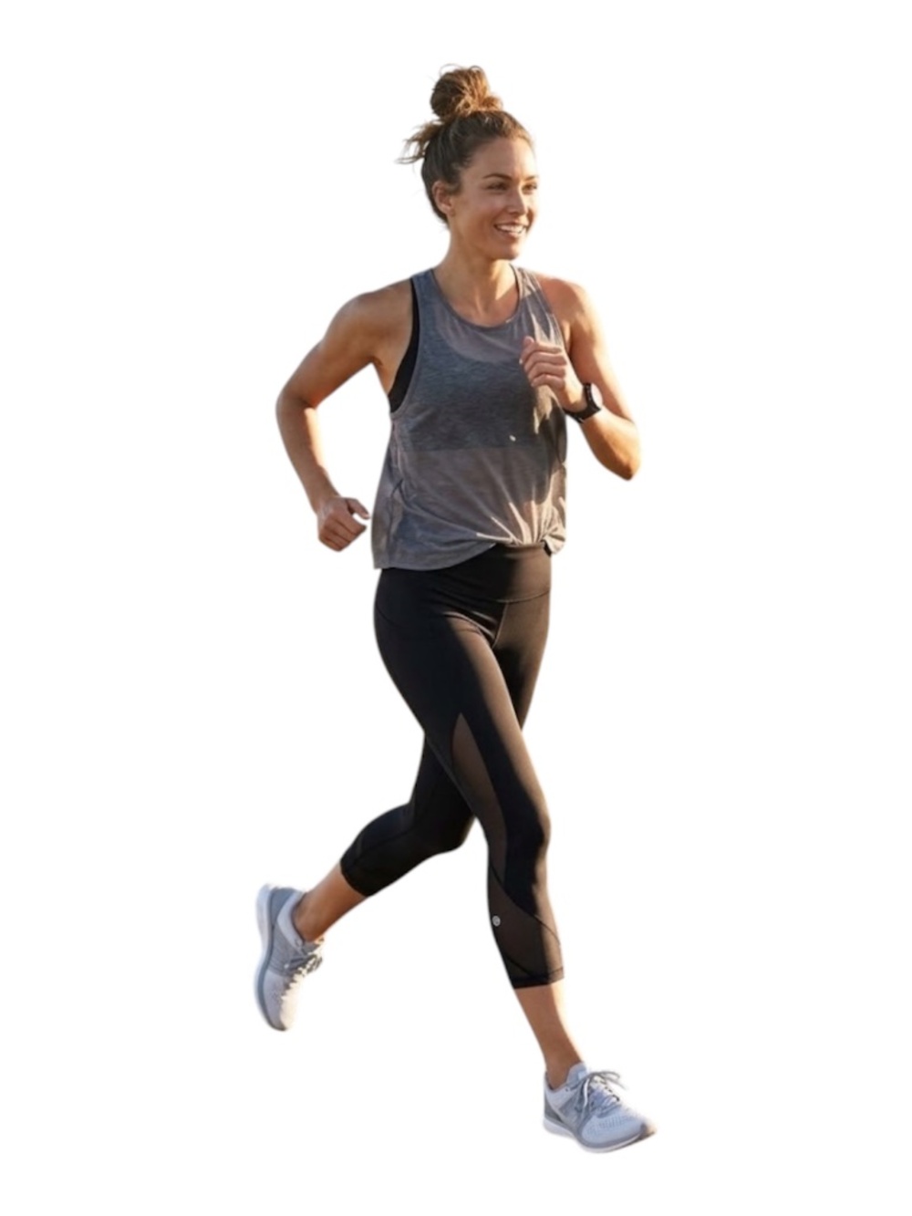 Lululemon Fast As Light Crop Legging Sz 2 Black Mesh Pockets Athleisure Running